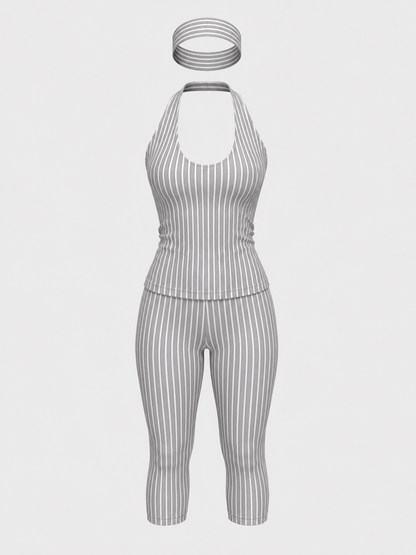 Candy Stripe Capri Legging Set