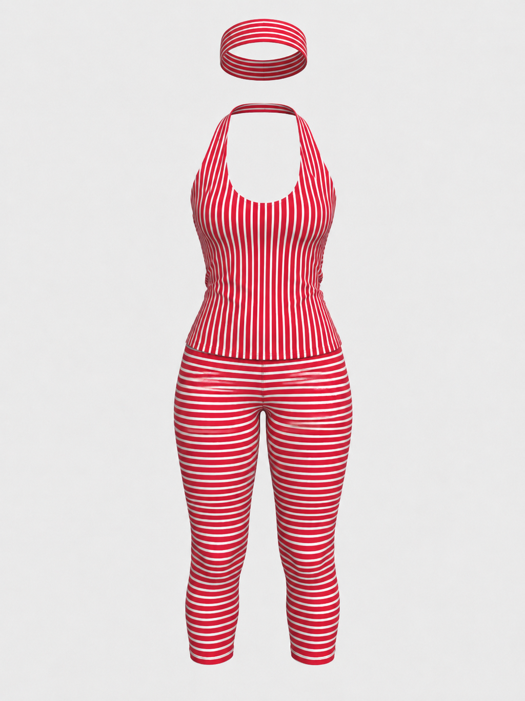 Candy Stripe Capri Legging Set