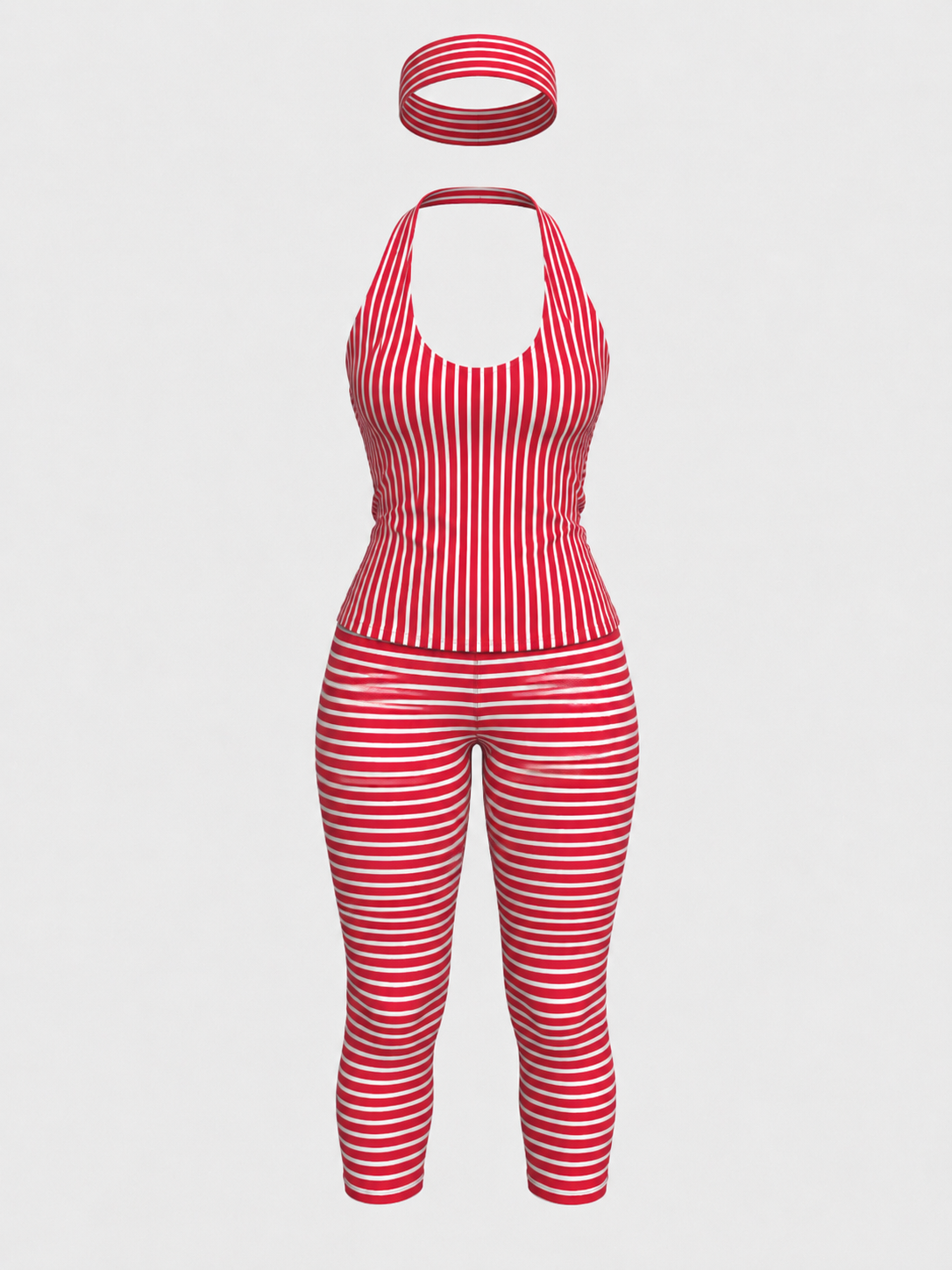 Candy Stripe Capri Legging Set