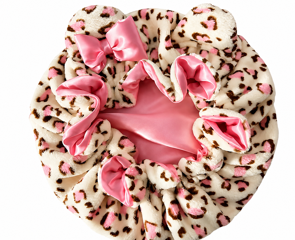 Teddy Bear Satin Lined Bonnet
