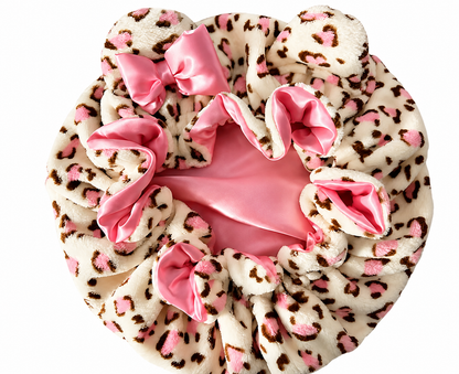 Teddy Bear Satin Lined Bonnet