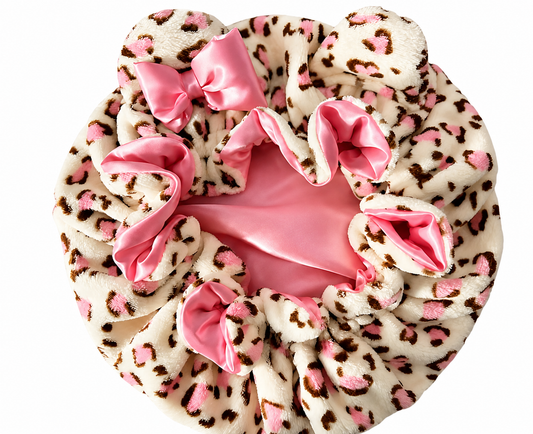Teddy Bear Satin Lined Bonnet