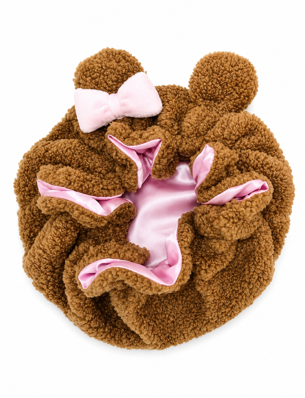 Teddy Bear Satin Lined Bonnet