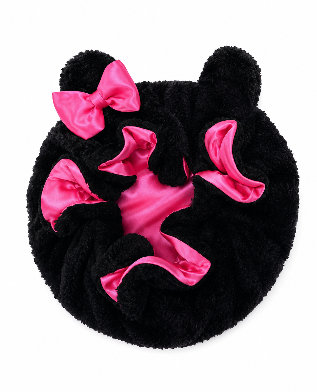 Teddy Bear Satin Lined Bonnet
