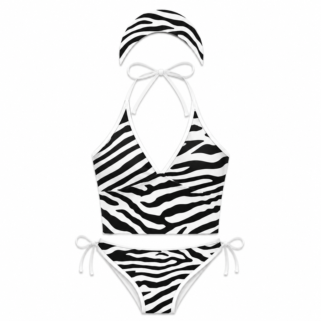Zebra Muse 3-Piece Tankini Set