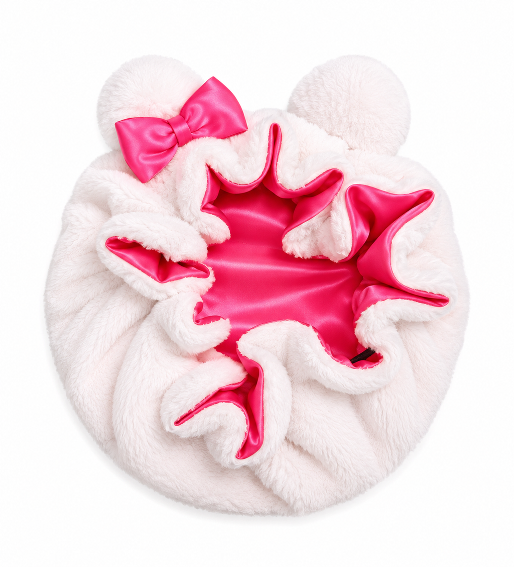 Teddy Bear Satin Lined Bonnet
