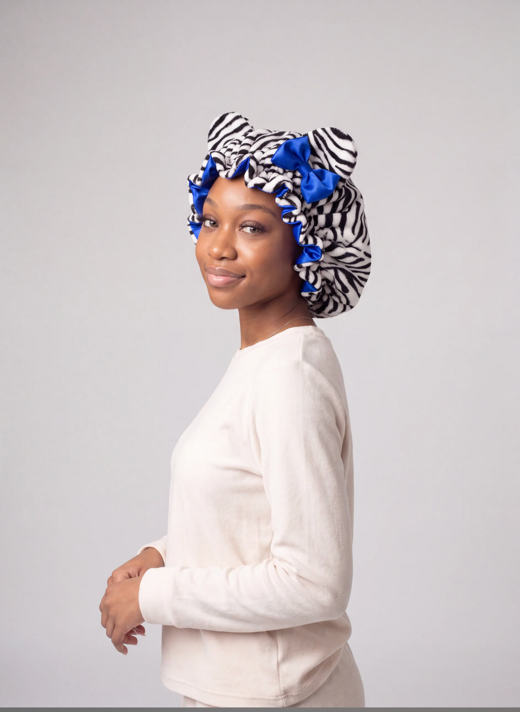 Teddy Bear Satin Lined Bonnet