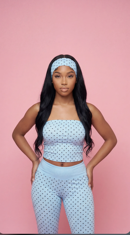 Polka Dot Dream Flare Leggings Cotton Set