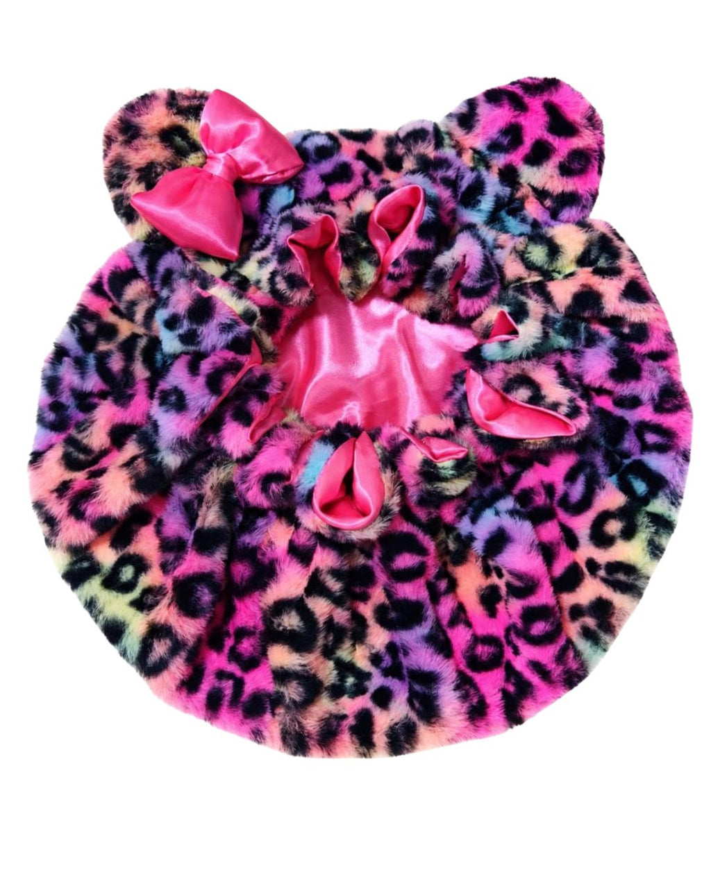 Teddy Bear Satin Lined Bonnet