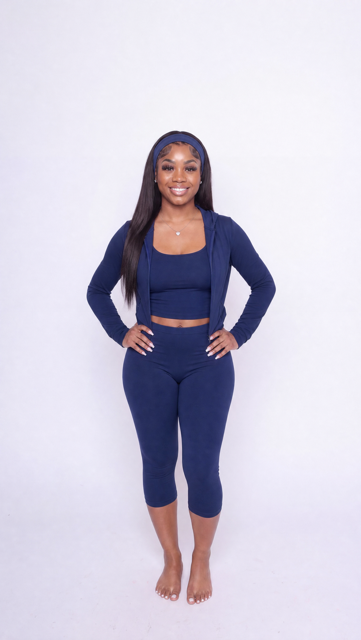 Coquette Hooded 3-Piece Capri Set