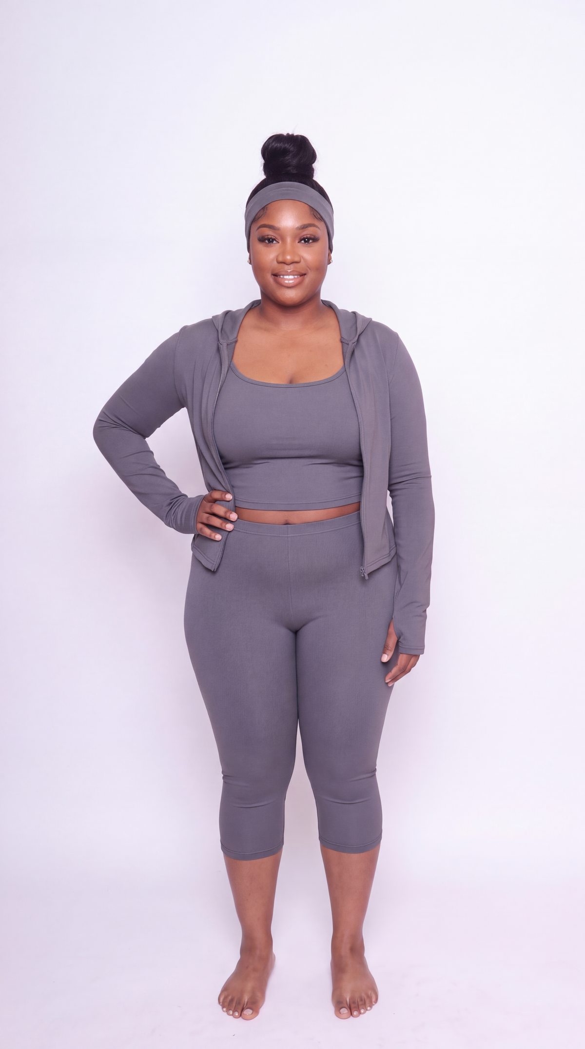Coquette Hooded 3-Piece Capri Set