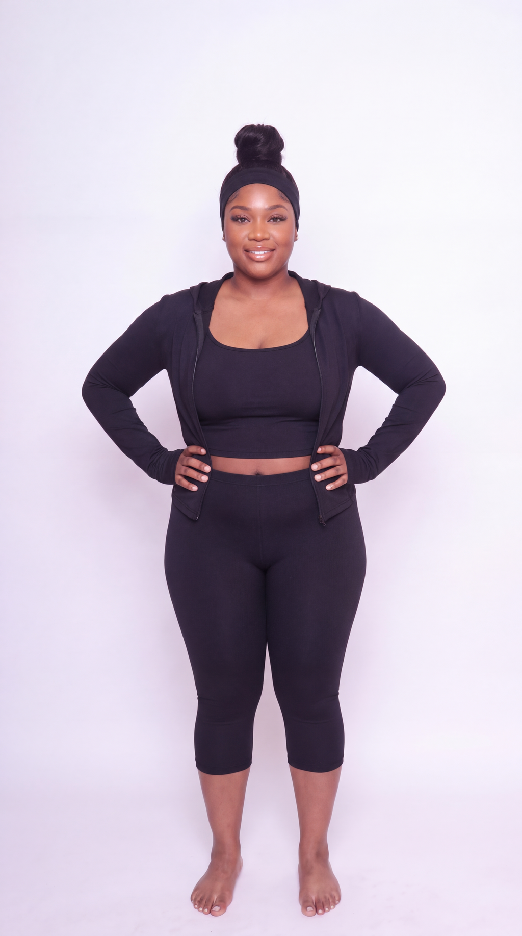 Coquette Hooded 3-Piece Capri Set